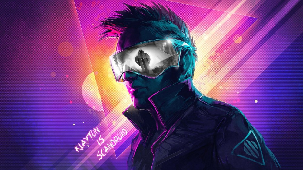 Киберпанк неон Tony Skeor
