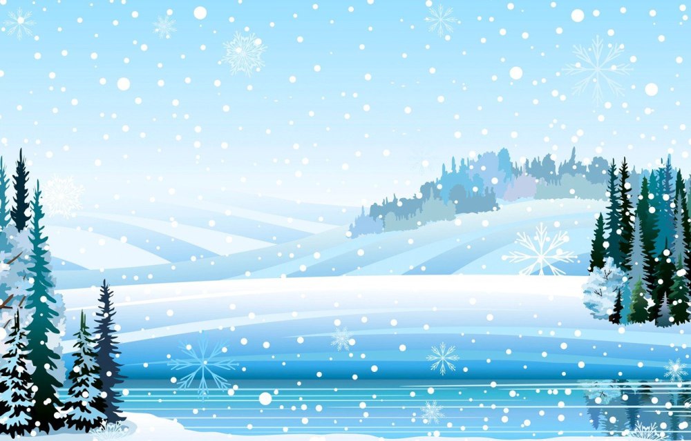 Новогодний пейзаж детский
