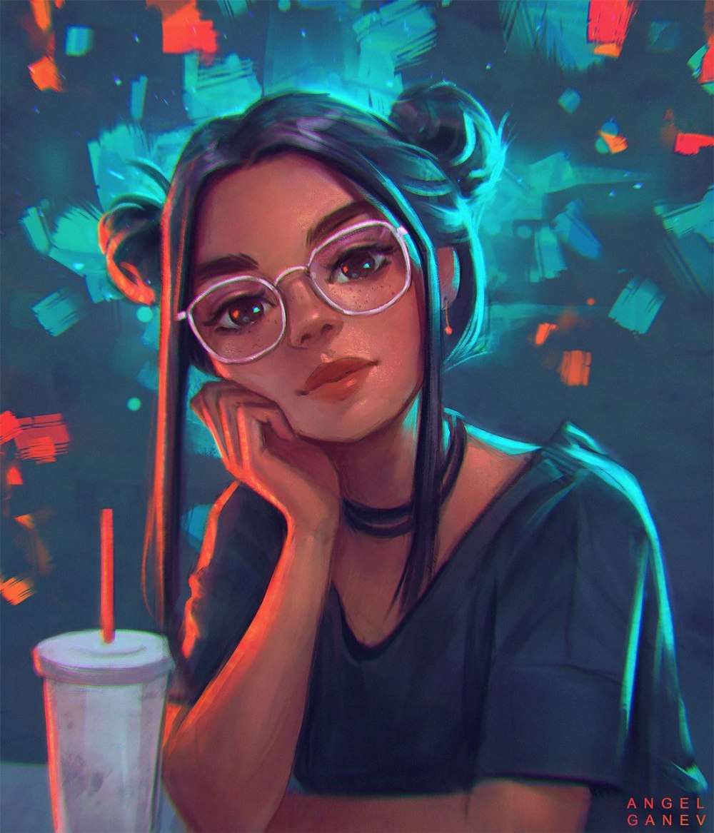 Cyberpunk 2077 очки неон