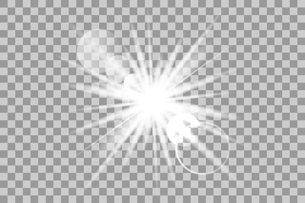 Вспышка без фона для фотошопа
