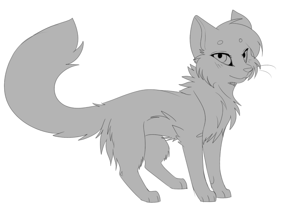 Лайн для рисования кота