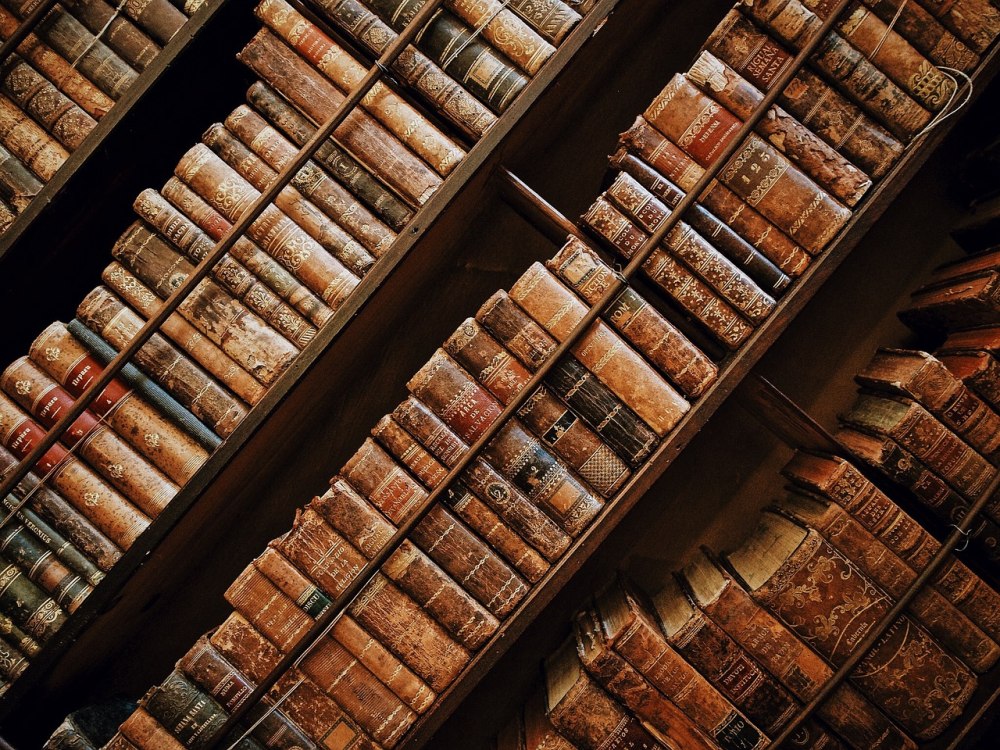 Книжная полка с книгами