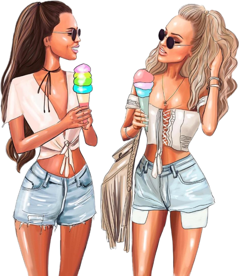 Рисунки для срисовки подруги