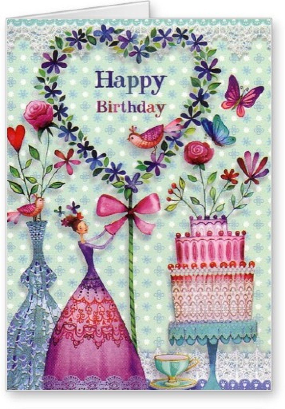 Открытки Happy Birthday цветы