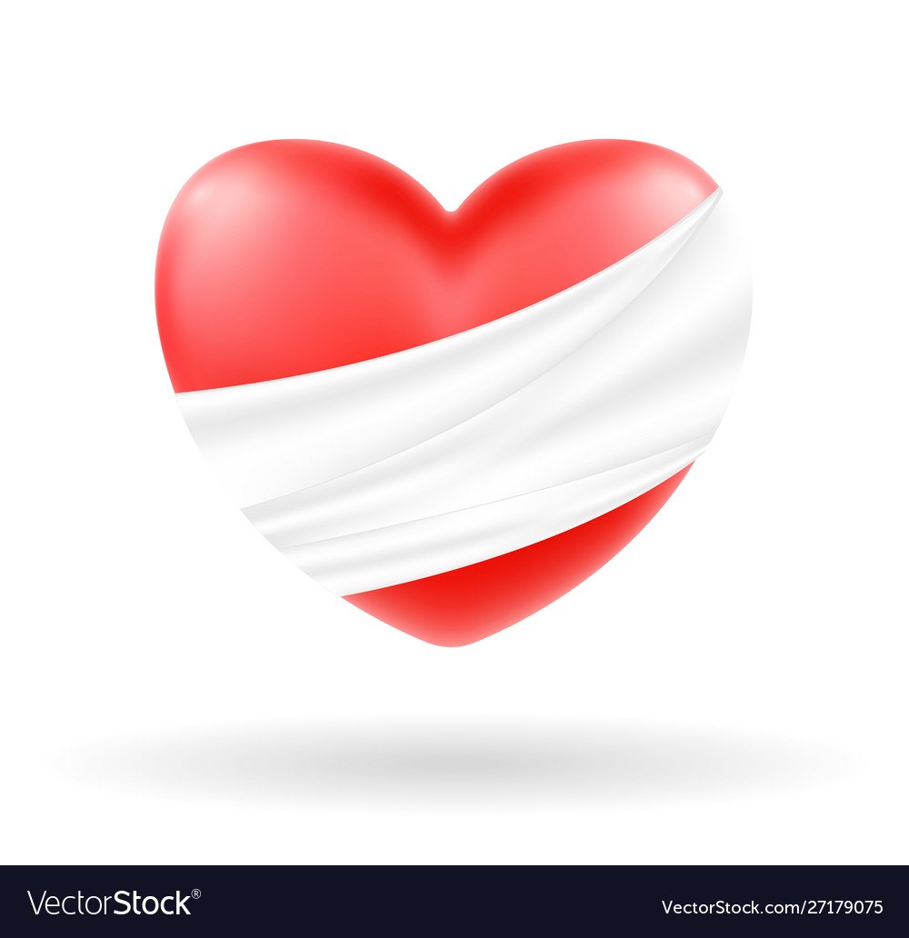 Сердце с пластырем смайлик