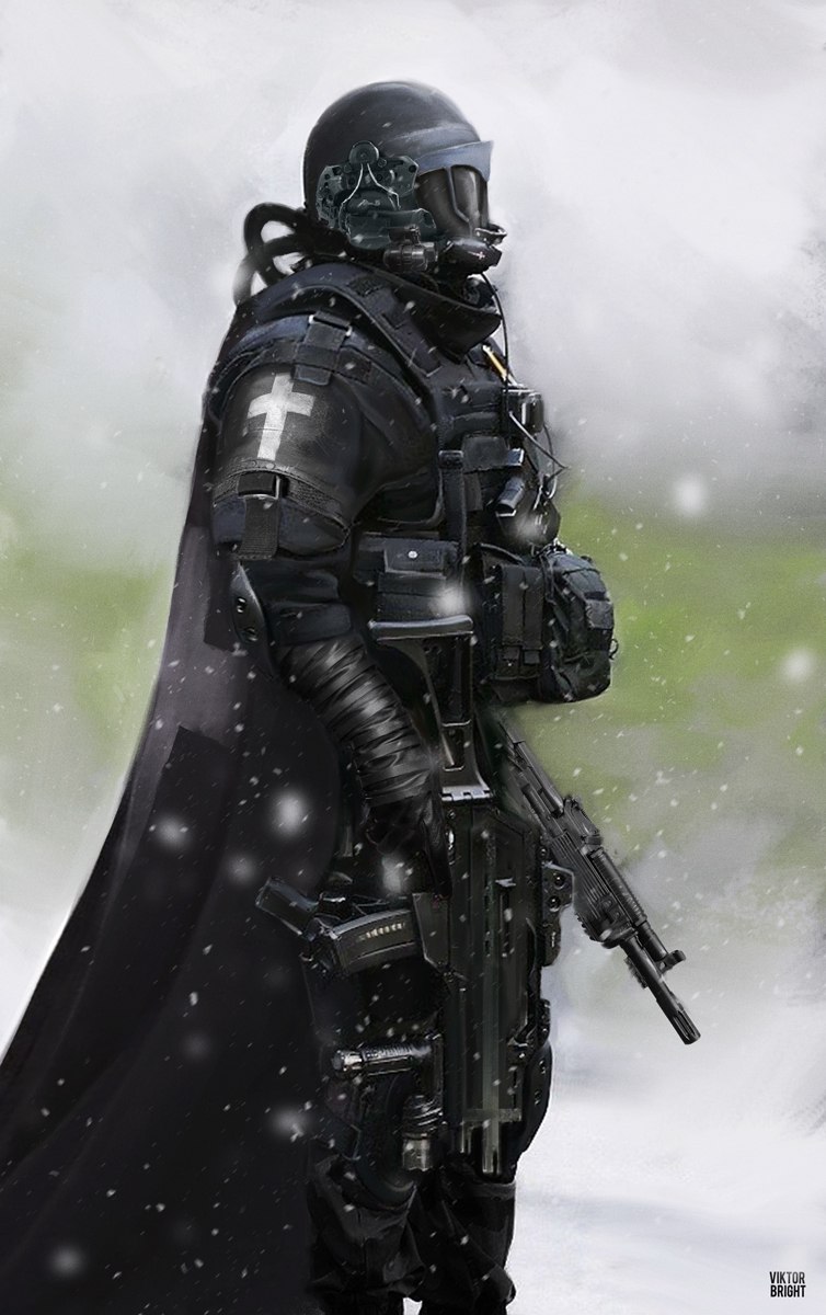 Cyberpunk наемник солдат