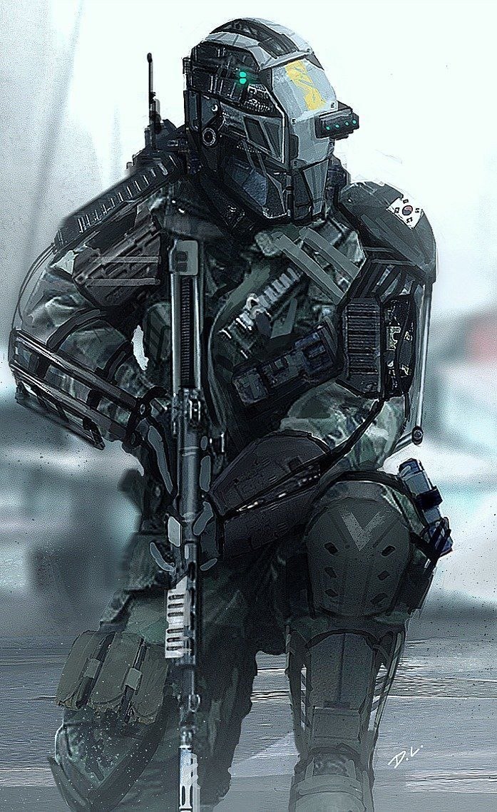 Cyberpunk солдаты броня