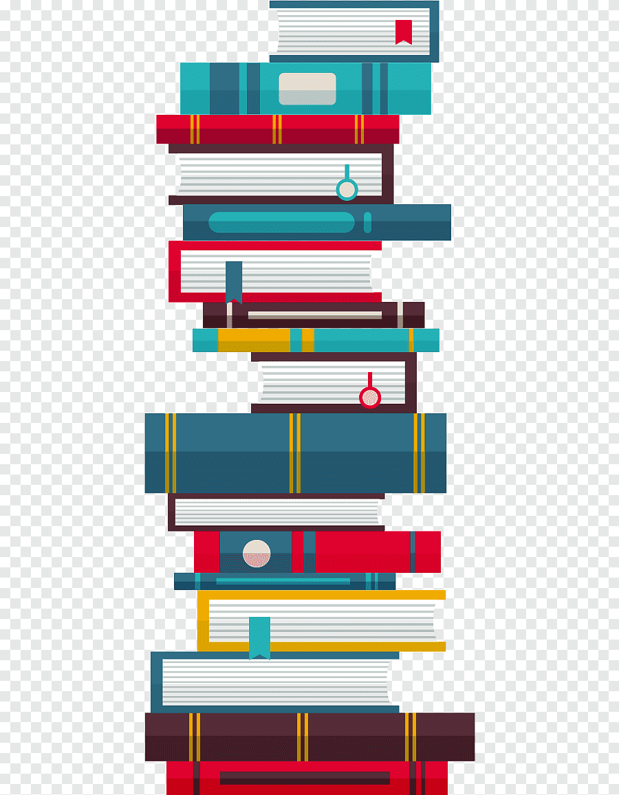Стопка книг на белом фоне