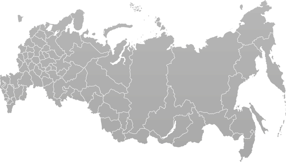 Карта России линиями