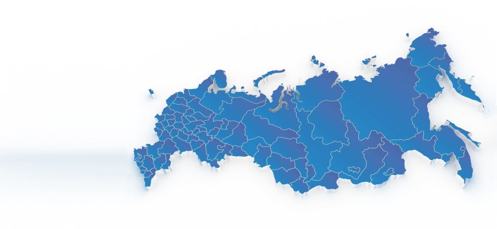 Карта России с городами