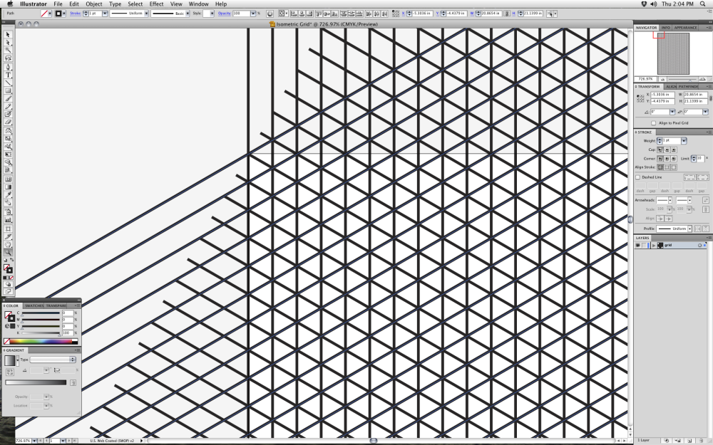 Isometric Hexagon сетка