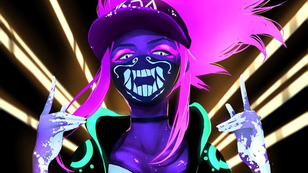 Akali KDA неон
