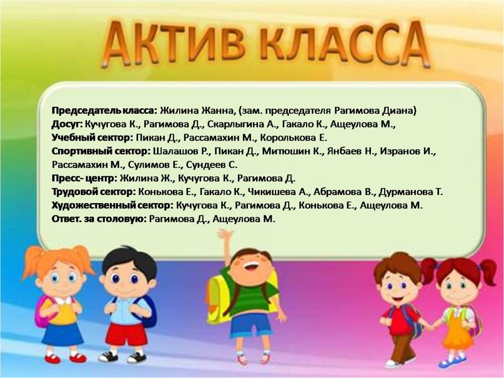 Классный уголок старшеклассников
