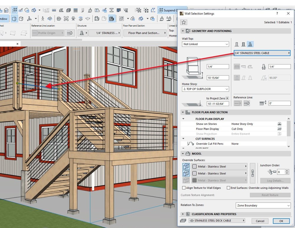 Стеклянные ограждение Revit