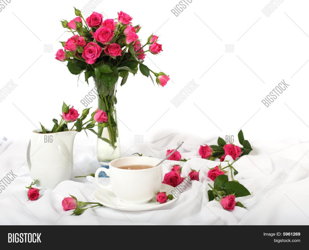 Кофе и цветы