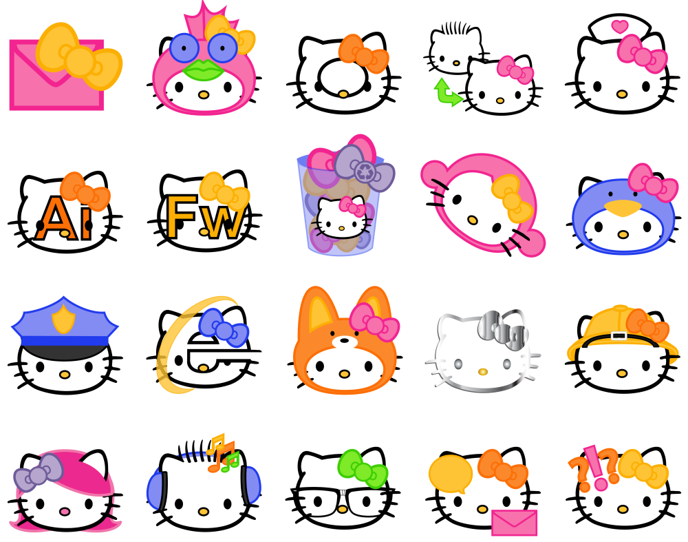 Иконки для приложений hello Kitty