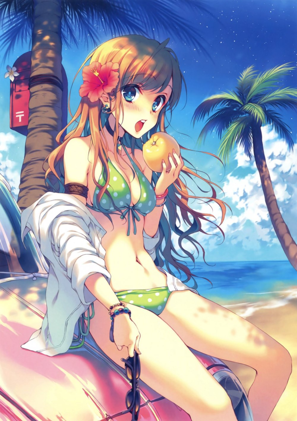 Anime idolmaster пляж