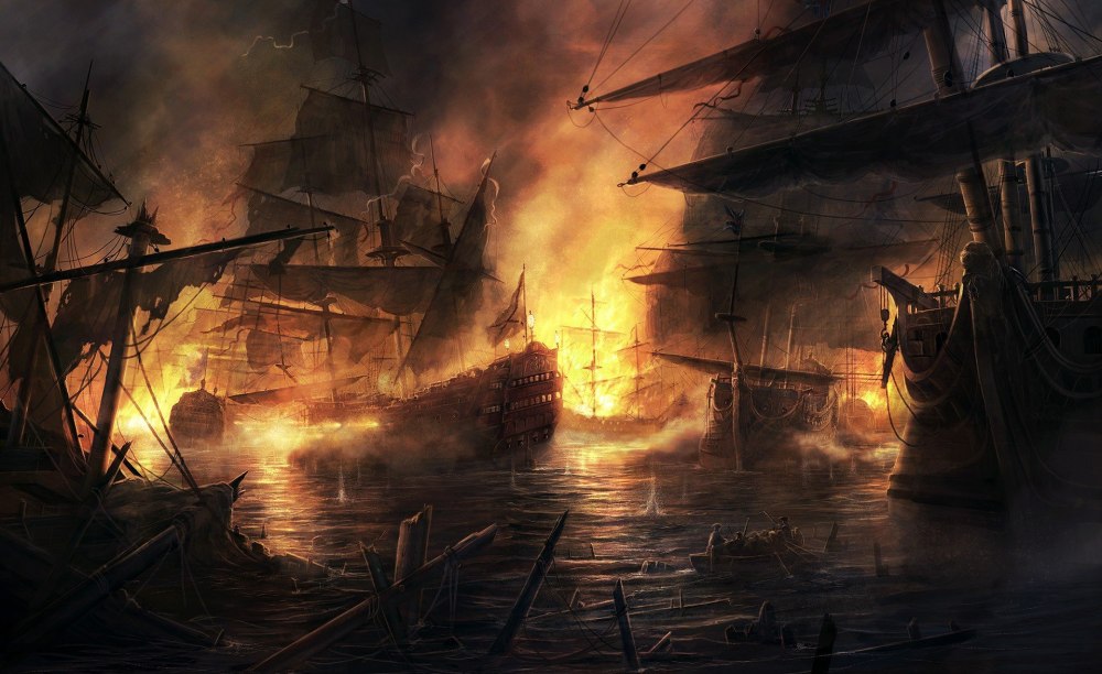 Empire total War морские сражения абордаж