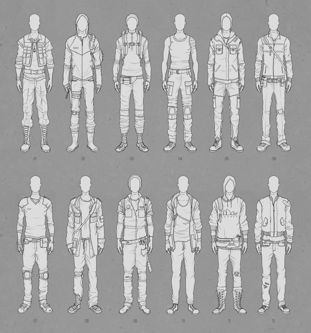 Cyberpunk костюм Concept Art