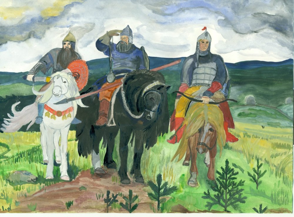 Васнецов богатыри на конях 1896