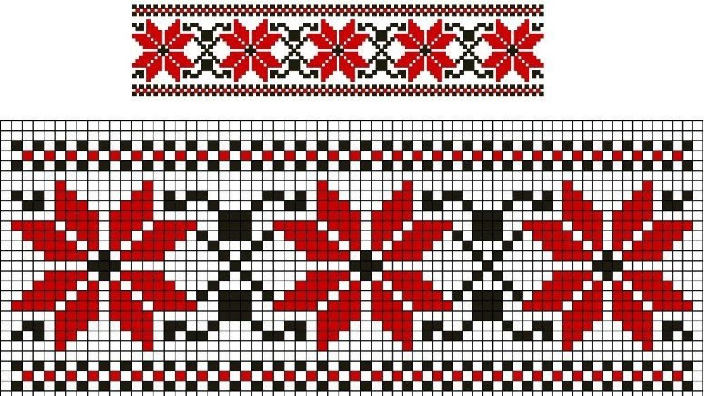 Белорусский орнамент в полосе