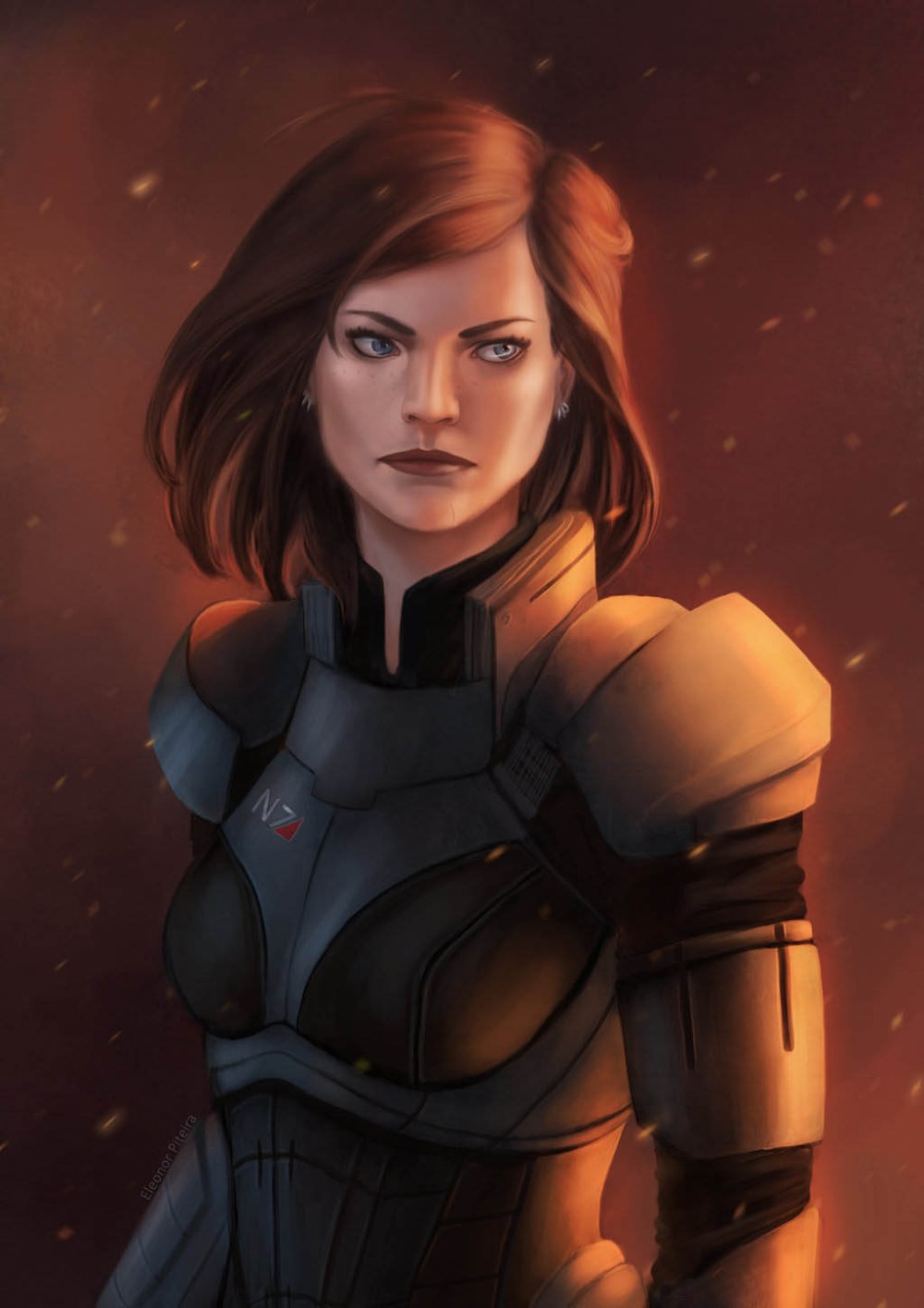 Джейн Шепард Mass Effect 3 арт