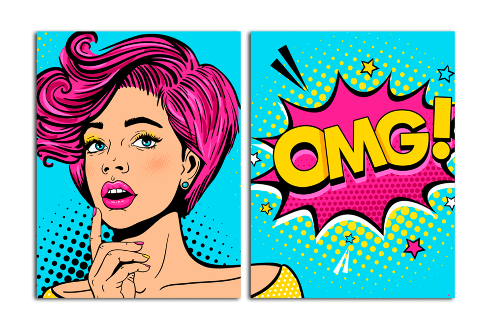 Шрифт в стиле Pop Art