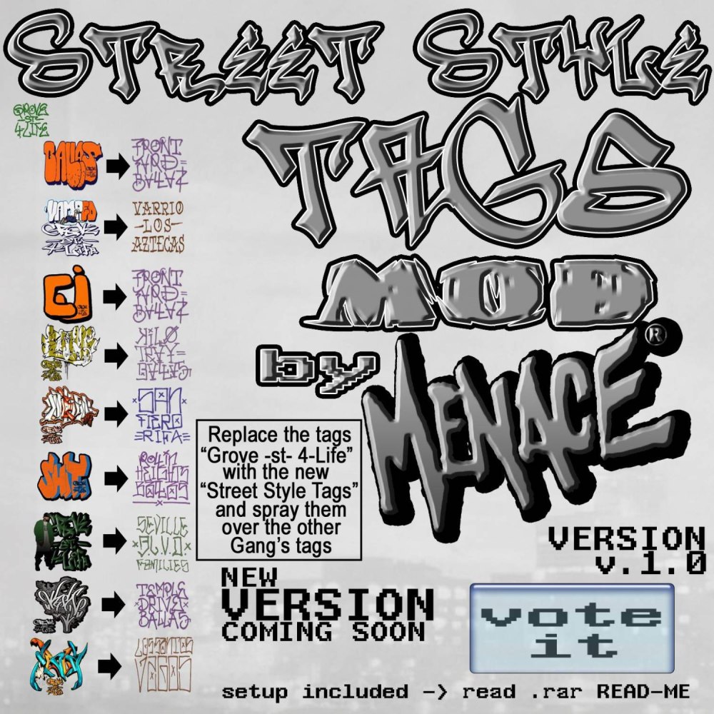 GTA San Andreas Grove Street граффити