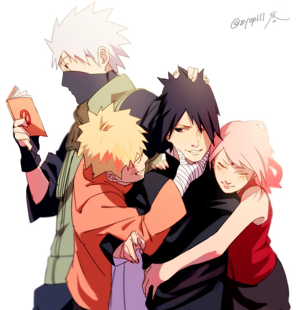 Team 7 Наруто, Какаши, Саске, Сакура