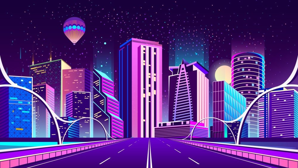 Силуэты домов города