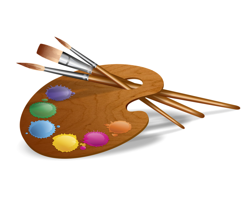 Краски с кисточкой