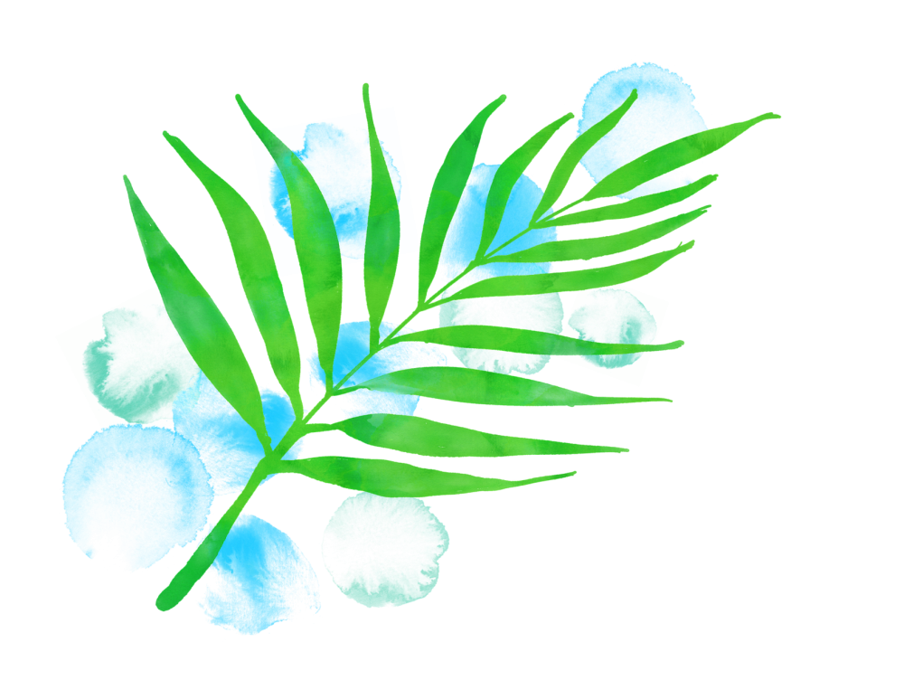 Листья акварель