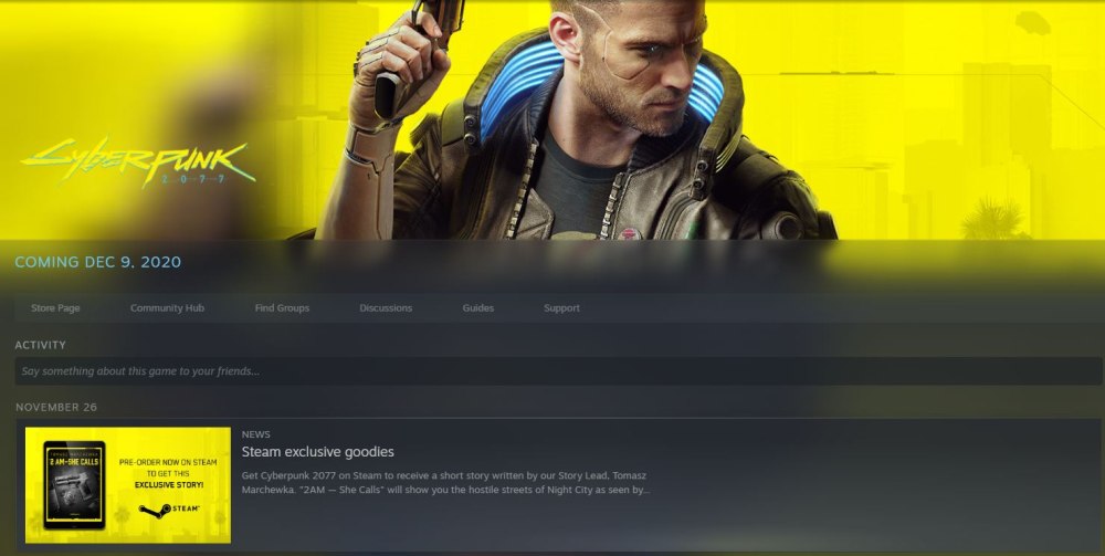 Параметры запуска Cyberpunk 2077 Steam