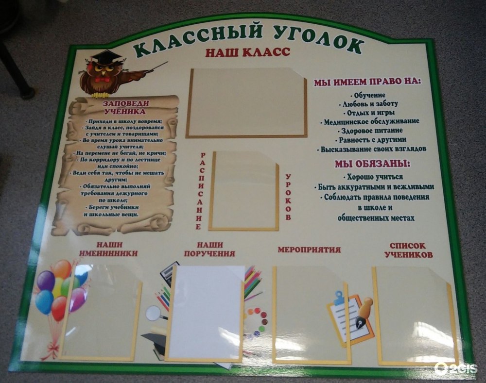 Интересные классные уголки