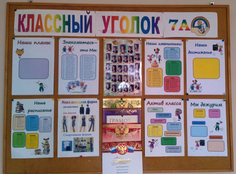 Классный уголок