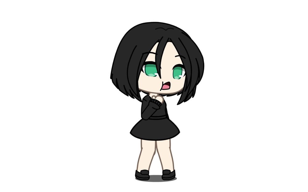 Gacha Life без волос причёски голубые