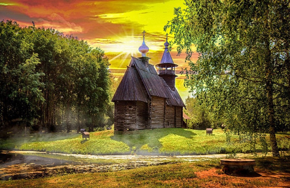 Бог Перун на колеснице