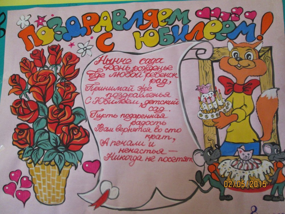 С днем рождения. Плакат