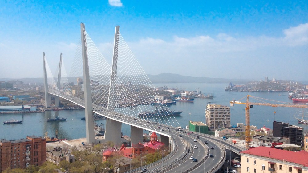 Вантовый мост Владивосток золотой Рог