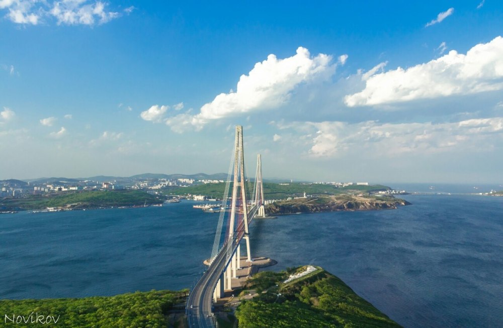 Владивосток вид на русский мост