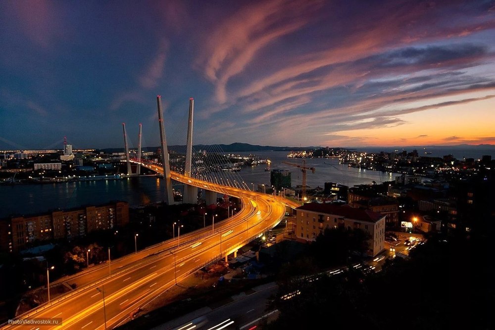 Мост золотой Рог Владивосток