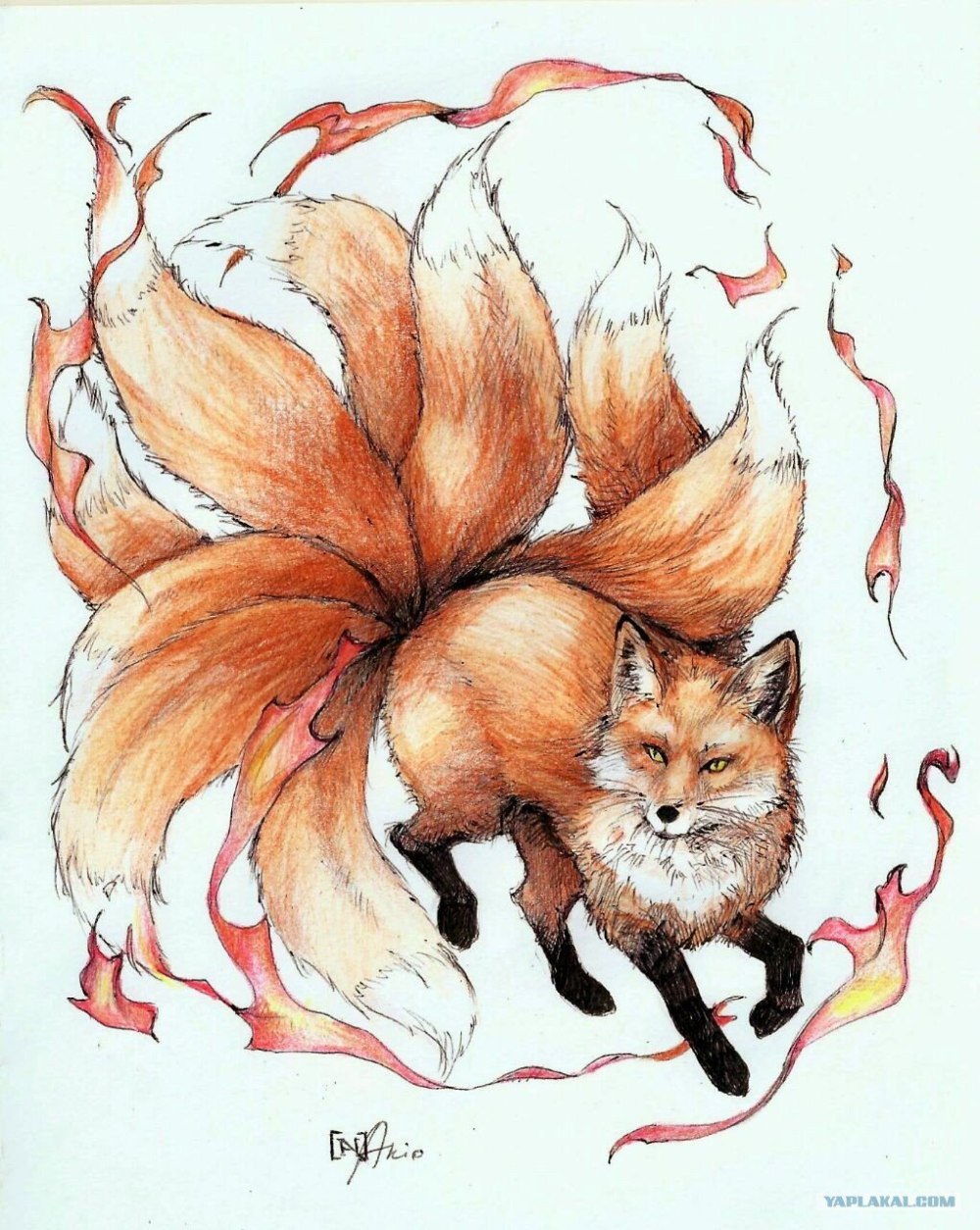 Лиса нарисовать