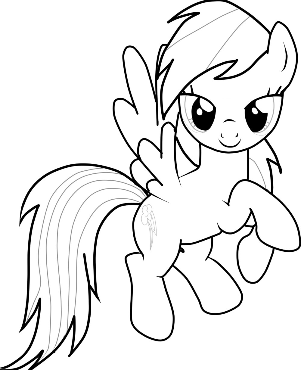 My little Pony Rainbow Dash раскраска