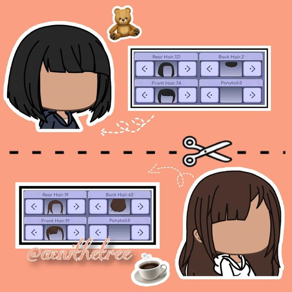 Gacha Life волосы для мальчиков
