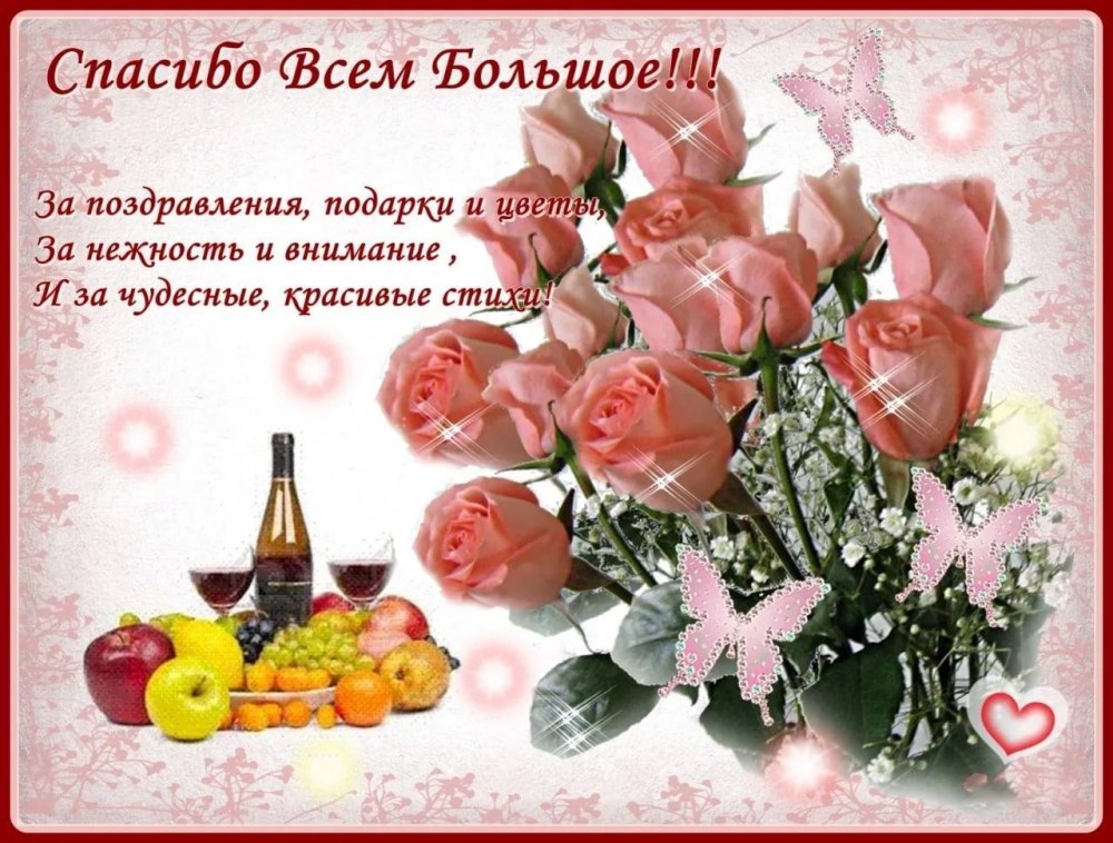 Спасибо за поздравления с днем рождения