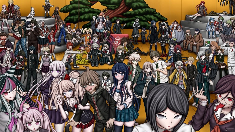 Danganronpa class Trial background