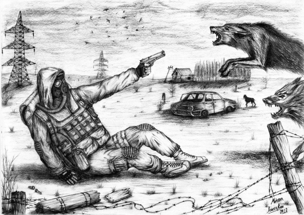 Сталкер мутанты рисунки Снорк