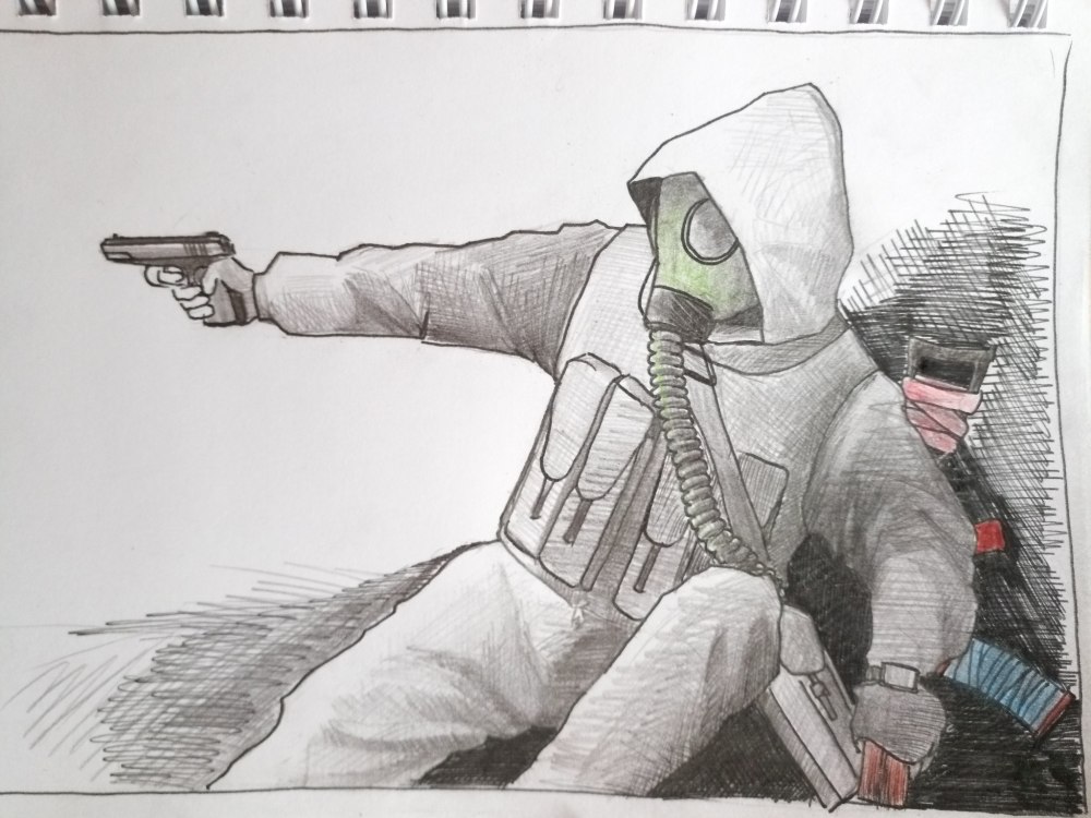 Сталкер рисунки карандашом