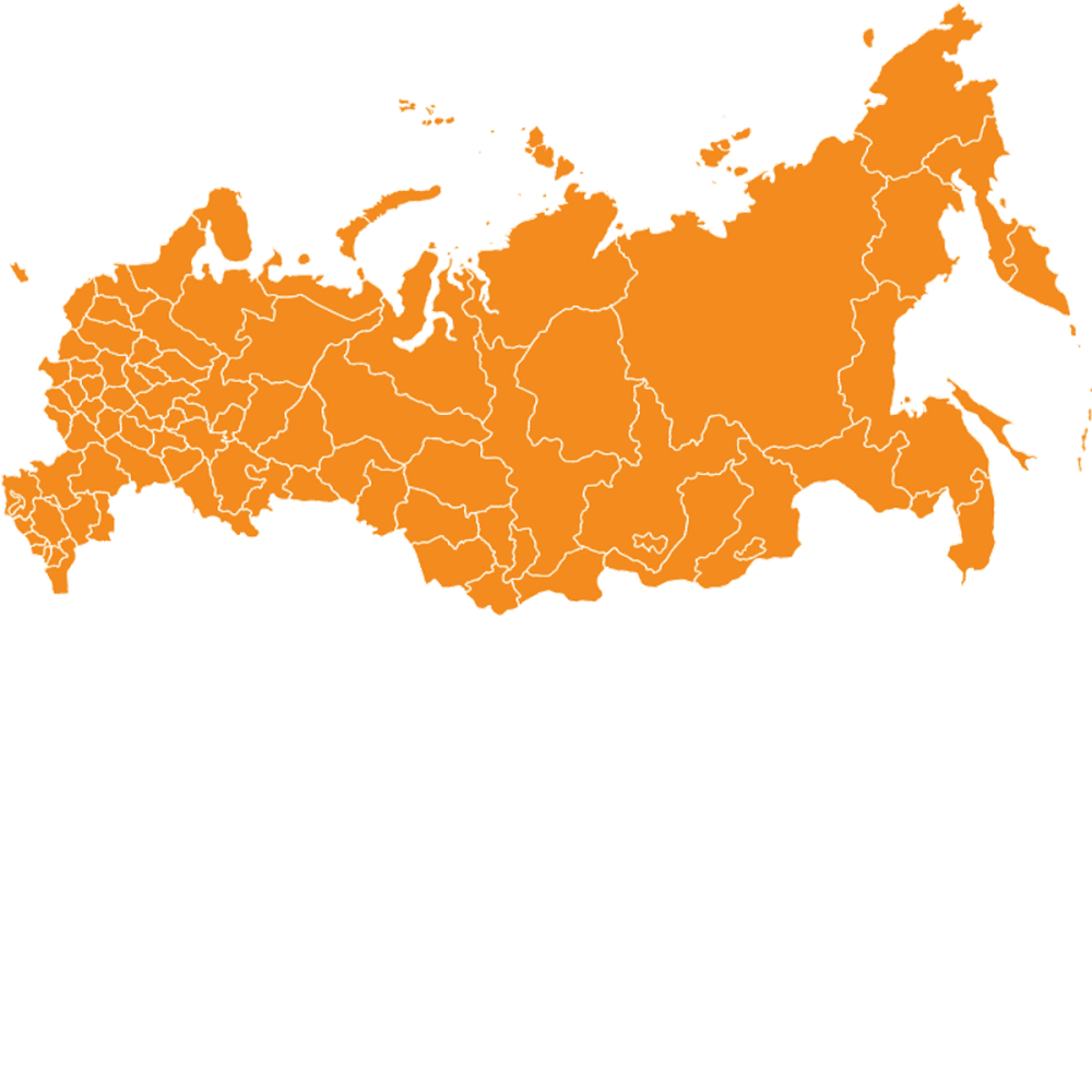 Карта России с городами вектор