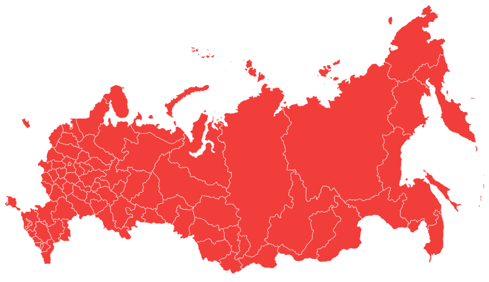 Карта России силуэт